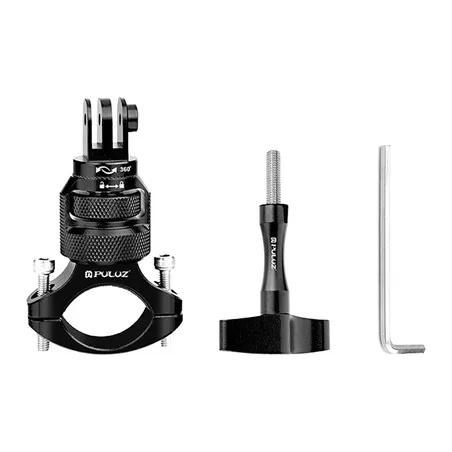 Aluminum 360° PULUZ Steering Wheel Mount for Sports Cameras (Black)